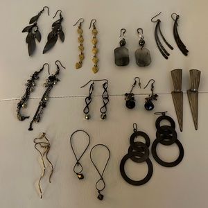 11 Gently worn/new pairs of earrings. All excellent condition!